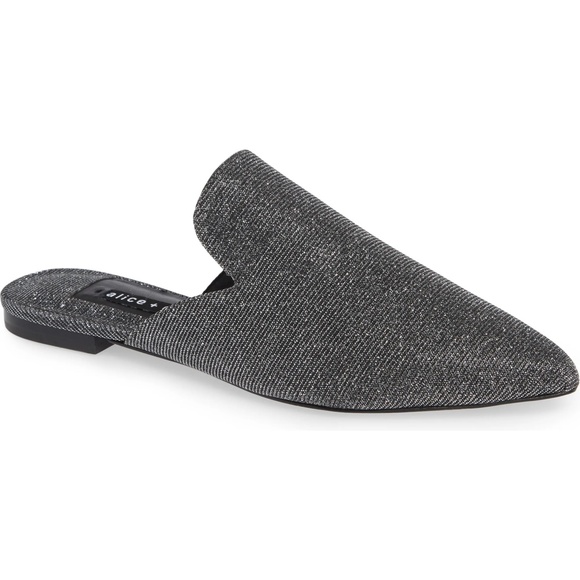 Alice + Olivia Shoes - Alice + Olivia Madalyn Loafer Flat Mule Silver